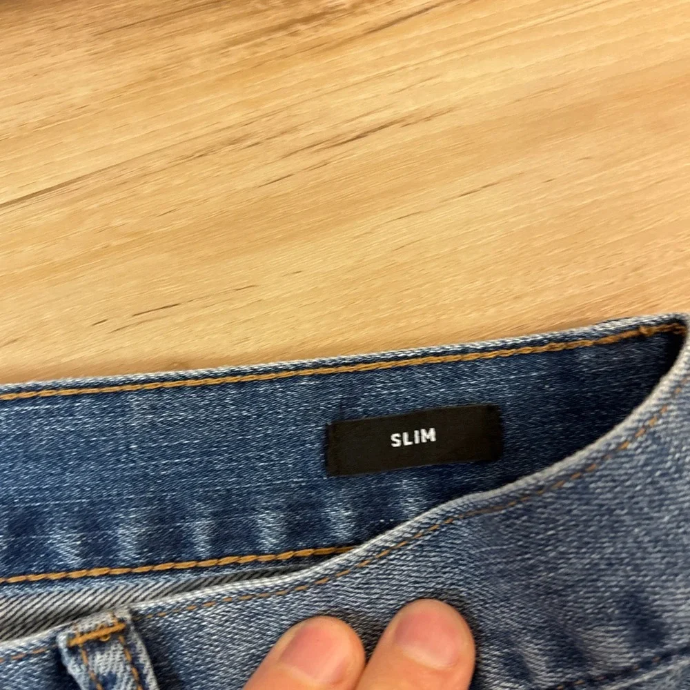 J‎ Crew Jeans Mens 33 x 32 Medium Wash Mercantile Flex Slim Fit